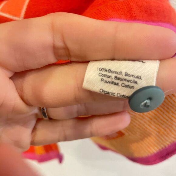 Gudrun Sjoden Orange Geometric Knit Cardigan XXL – Boho Lagenlook Style Organic - Picture 3 of 7